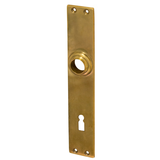 Langschild matt gold aus Messing patiniert elegantes Design