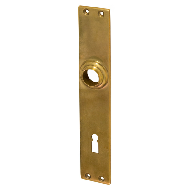 Langschild matt gold aus Messing patiniert elegantes Design