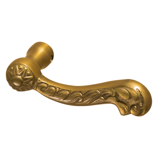 Türklinke aus Messing Jugendstil ergonomische Form matt gold