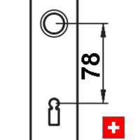 Buntbart 78 mm schweizer Standard