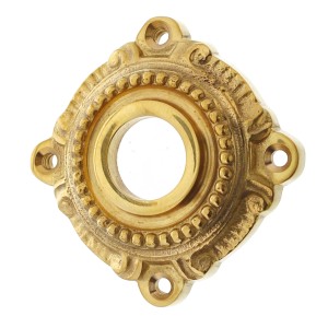 Türdrückerrosette Jugendstil aus Messing | außergewöhnliche Form, gold